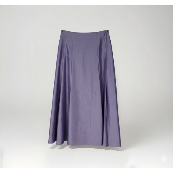 NWT! Express Vtg Womens Iridescent Purple Skirt Sz 1/2 Flowy Fairycore Silky - Picture 3 of 6